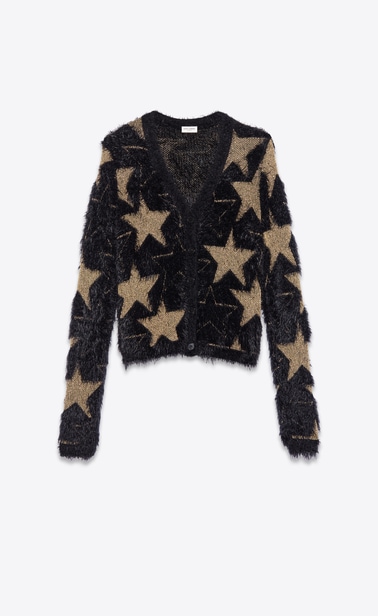 Jacquard sweater with Lurex stars
